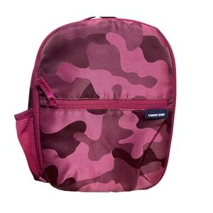 Lands' End‎ Kids Lunch Box Purple Camo Insulated Soft School Lunchbox